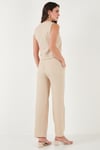 Regular Fit Bol Paça Yelekli Kadın Takım 67045162S4 TAŞ