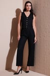 Regular Fit Bol Paça Yelekli Kadın Takım 67045162S4 SİYAH