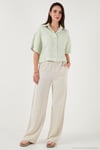 Regular Fit Cep Detaylı Kısa Kollu Kadın Gömlek 6778568 MİNT