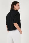 Regular Fit Cep Detaylı Kısa Kollu Kadın Gömlek 6778568 SİYAH