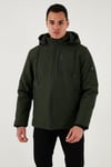 Regular Fit Çıkarılabilir Kapüşonlu Cepli Erkek Mont 497ALBERT HAKİ