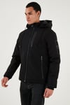 Regular Fit Çıkarılabilir Kapüşonlu Cepli Erkek Mont 497ALBERT SİYAH