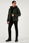 Regular Fit Çıkarılabilir Kapüşonlu Cepli Erkek Mont 497ALBERT HAKİ