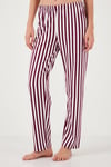 Regular Fit Desenli Bisiklet Yaka Kadın Pijama Takımı 65719102 MÜRDÜM