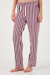 Regular Fit Desenli Bisiklet Yaka Kadın Pijama Takımı 65719102 MÜRDÜM
