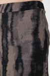 Regular Fit Desenli Yüksek Bel Volanlı Midi Boy Yırtmaçlı Kadın Etek 5869013 SİYAH