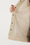 Regular Fit Dik Yaka Cepli Yumuşak Dokulu Suni Kürk Onlvida Kadın Mont 15164600 TAŞ