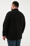 Regular Fit Dik Yaka Fermuarlı Büyük Beden Polar Erkek Hırka 5906028B SİYAH