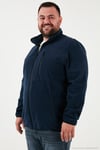 Regular Fit Dik Yaka Fermuarlı Büyük Beden 2'li Paket Polar Erkek Hırka 5906028BS2 HAKİ-LACİVERT