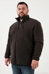 Regular Fit Dik Yaka Fermuarlı Büyük Beden 2'li Paket Polar Erkek Hırka 5906028BS2 ANTRASİT-GRİ