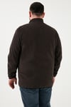 Regular Fit Dik Yaka Fermuarlı Büyük Beden Polar Erkek Hırka 5906028B ANTRASİT