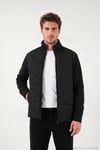 Regular Fit Dik Yaka Kapitoneli Erkek Mont 497PİRLO SİYAH