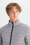 Regular Fit Dik Yaka Şişme Erkek Mont W2520510 035 GRİ