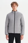 Regular Fit Dik Yaka Şişme Erkek Mont W2520510 035 GRİ