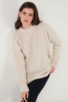 Regular Fit Dik Yaka Yumuşak Dokulu Triko Kadın Kazak 4616222 TAŞ