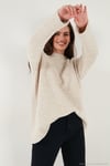 Regular Fit Dik Yaka Yumuşak Dokulu Triko Kadın Kazak 4616222 TAŞ