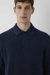 Regular Fit Düğmeli Polo Yaka Fitilli Kazak Erkek Polo Yaka Kazak 0720052-70490 LACİVERT