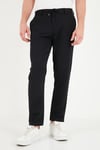Regular Fit Düz Paça Bağlamalı Erkek Pantolon 6843700 SİYAH