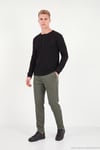 Regular Fit Düz Paça Bağlamalı Erkek Pantolon 6843700 HAKİ