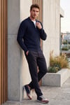 Regular Fit Düz Paça Bağlamalı Erkek Pantolon 6843700 LACİVERT