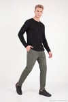 Regular Fit Düz Paça Bağlamalı Erkek Pantolon 6843700 HAKİ