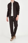 Regular Fit Düz Paça Bağlamalı Erkek Pantolon 6843700 KAHVE