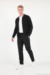 Regular Fit Düz Paça Bağlamalı Erkek Pantolon 6843700 SİYAH