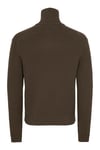 Regular Fit Fermuarlı Dik Yaka Fitilli Triko Erkek Hırka 22039396 KAHVE