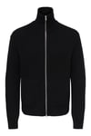 Regular Fit Fermuarlı Dik Yaka Fitilli Triko Erkek Hırka 22039396 SİYAH