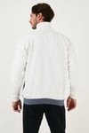Regular Fit Fermuarlı Dik Yaka İçi Tüylü Yumuşak Şardonlu Kışlık Erkek Sweat 5905343 EKRU