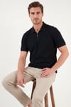 Regular Fit Fermuarlı Erkek Polo T Shirt 5904069 SİYAH