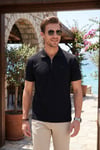 Regular Fit Fermuarlı Erkek Polo T Shirt 5904069 SİYAH