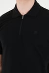 Regular Fit Fermuarlı Erkek Polo T Shirt 5904069 SİYAH