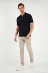 Regular Fit Fermuarlı Erkek Polo T Shirt 5904069 SİYAH