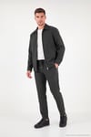 Regular Fit Fit Normal Bel Daralan Paça Erkek Pantolon CF26W6111002 ANTRASİT ÇİZGİLİ