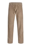 Regular Fit Fitilli Kadife Erkek Pantolon 12301744 AÇIK KAHVE