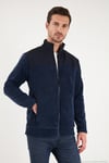 Regular Fit Garnili Dik Yaka Sıcak Tutan Erkek Polar Mont 59060443 KOYU LACİVERT