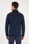Regular Fit Garnili Dik Yaka Sıcak Tutan Erkek Polar Mont 59060443 KOYU LACİVERT