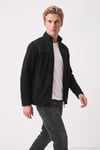 Regular Fit Garnili Dik Yaka Sıcak Tutan Erkek Polar Mont 59060443 SİYAH