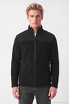 Regular Fit Garnili Dik Yaka Sıcak Tutan Erkek Polar Mont 59060443 SİYAH