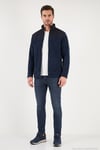 Regular Fit Garnili Dik Yaka Sıcak Tutan Erkek Polar Mont 59060443 KOYU LACİVERT