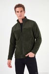 Regular Fit Garnili Dik Yaka Sıcak Tutan Erkek Polar Mont 59060443 HAKİ