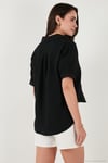 Regular Fit Göğüs Cepli Kısa Kollu Kadın Gömlek 6779324 SİYAH