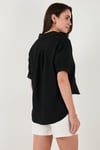 Regular Fit Göğüs Cepli Kısa Kollu Kadın Gömlek 6779324 SİYAH