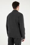 Regular Fit Gömlek Yaka Fermuarlı Erkek Ceket CF26W3411001 ANTRASİT ÇİZGİLİ