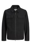Regular Fit Gömlek Yaka Fermuarlı Erkek Mont 12299891 SİYAH