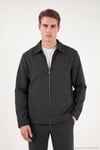 Regular Fit Gömlek Yaka Fermuarlı Erkek Ceket CF26W3411001 GRİ