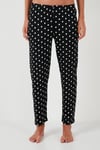 Regular Fit Gömlek Yaka Kısa Kollu Kadın Pijama Takımı 65780124 SİYAH