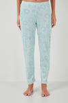 Regular Fit Gömlek Yaka Kısa Kollu Kadın Pijama Takımı 65780124 SU YEŞİLİ