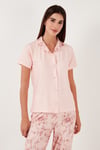 Regular Fit Gömlek Yaka Kısa Kollu Kadın Pijama Takımı 65730101 SOMON